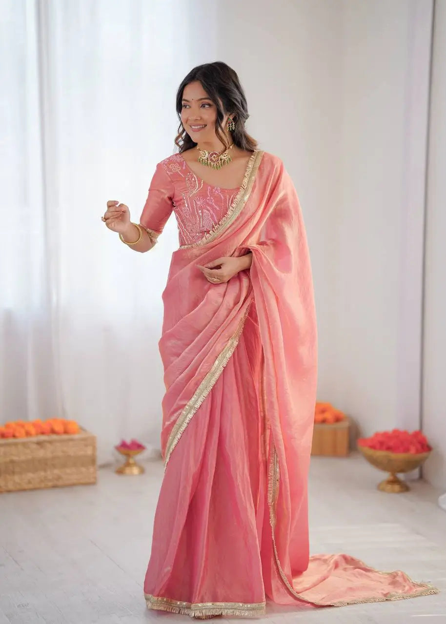 Elegant Fendy Silk Ready to Wear Saree for Office and Function Wear