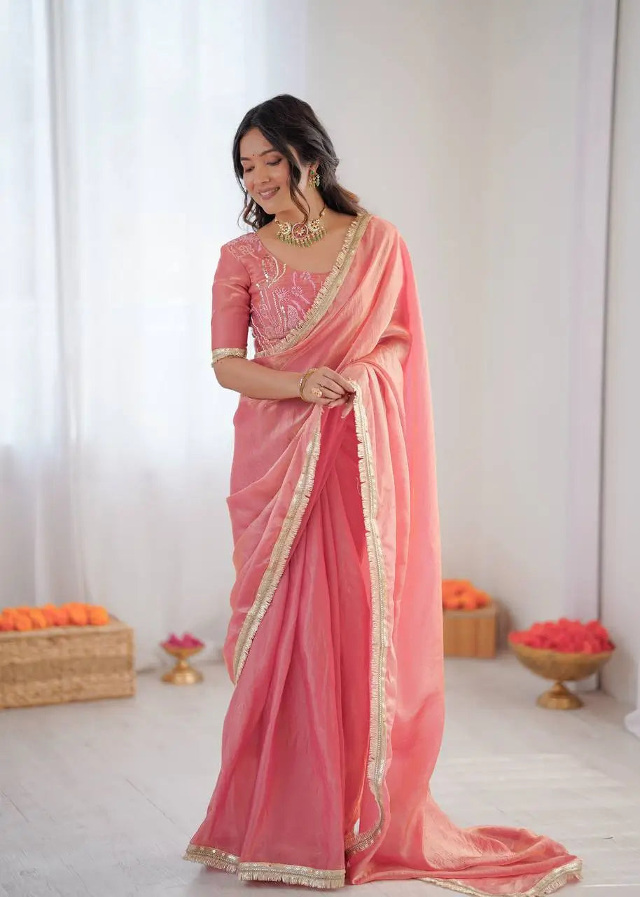 Elegant Fendy Silk Ready to Wear Saree for Office and Function Wear
