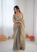 Elegant Fendy Silk Ready to Wear Saree for Office and Function Wear