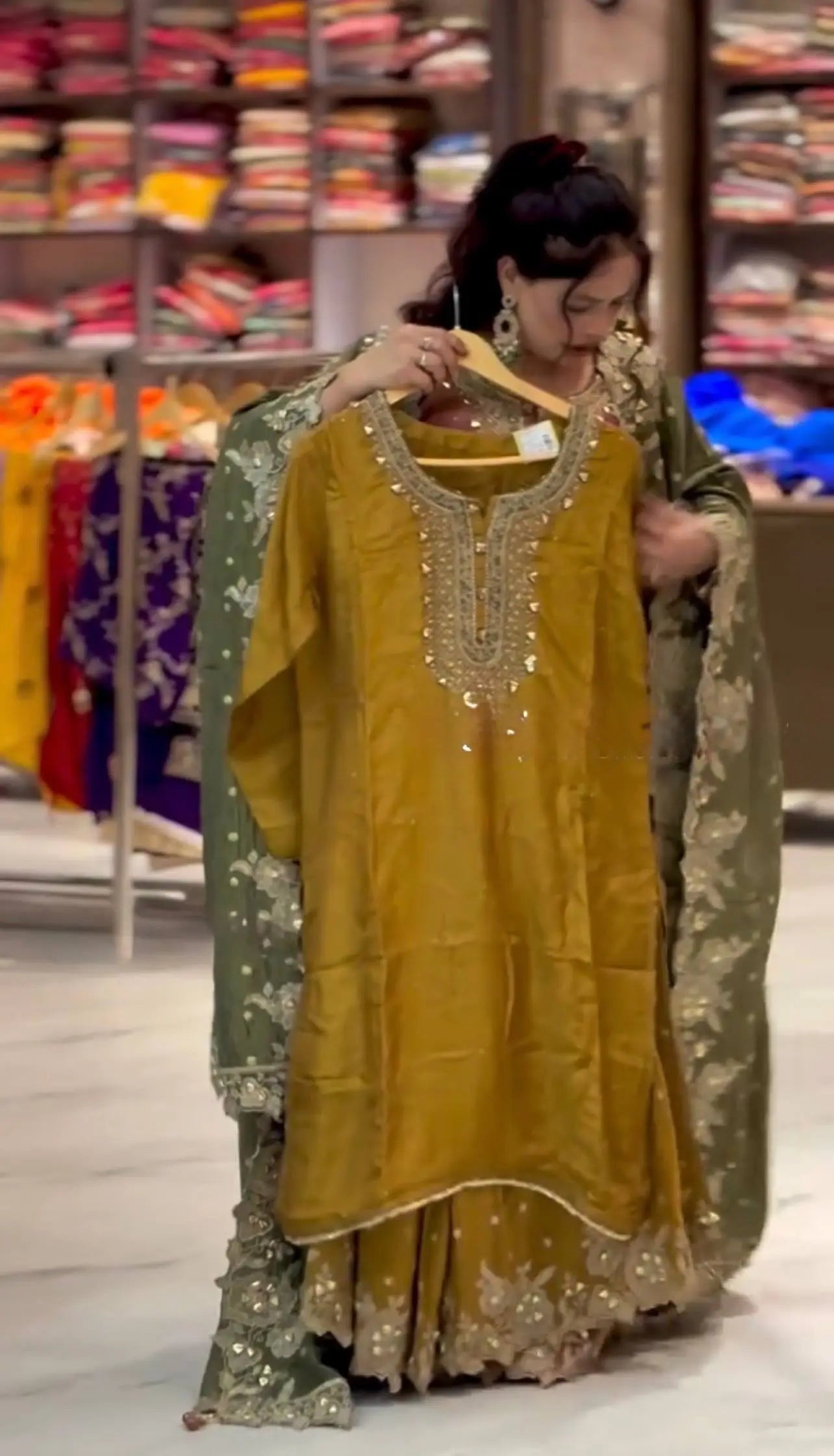 Elegant Fendy Silk Sharara Set for Festive and Wedding Wear