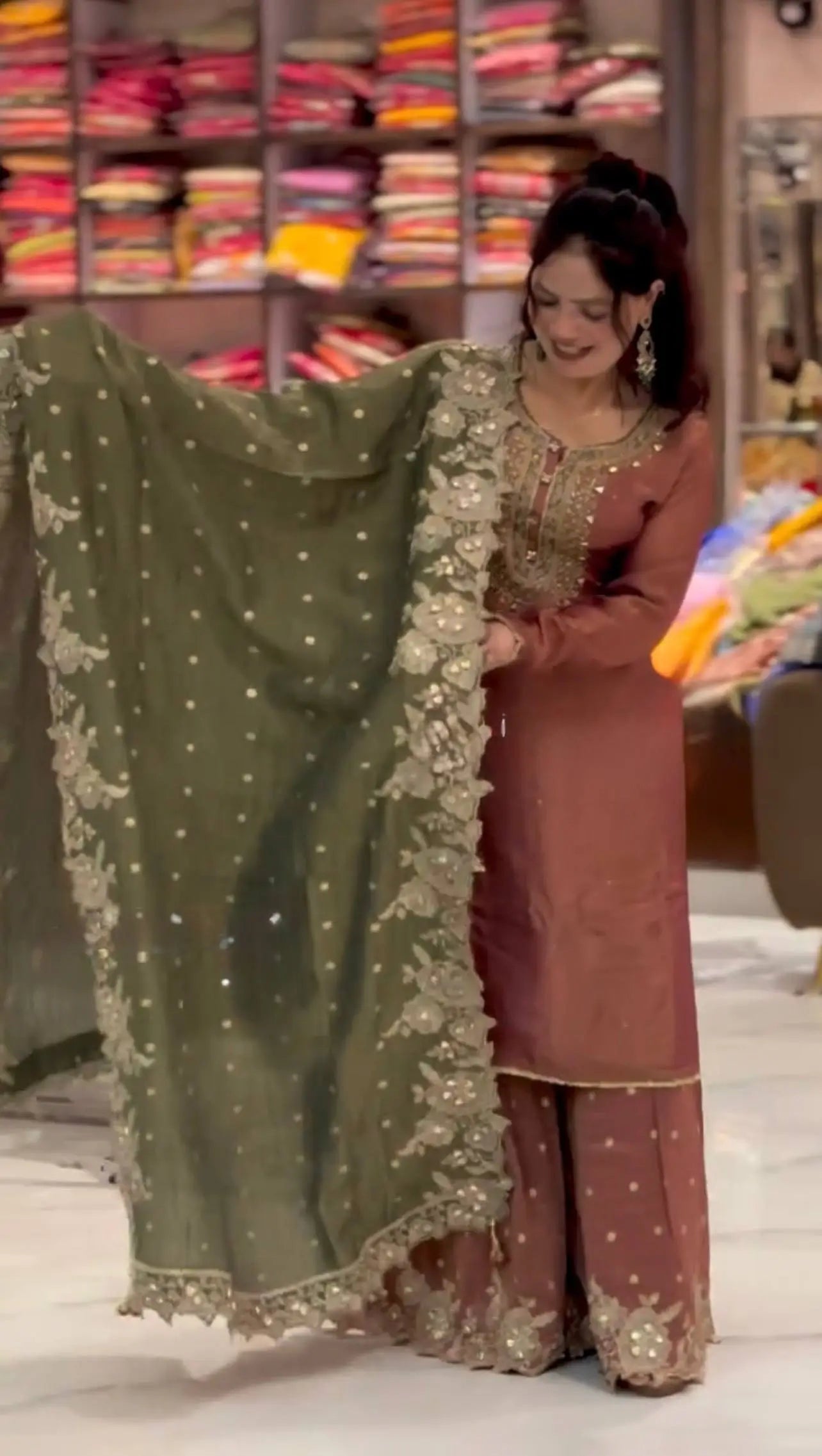Elegant Fendy Silk Sharara Set for Festive and Wedding Wear