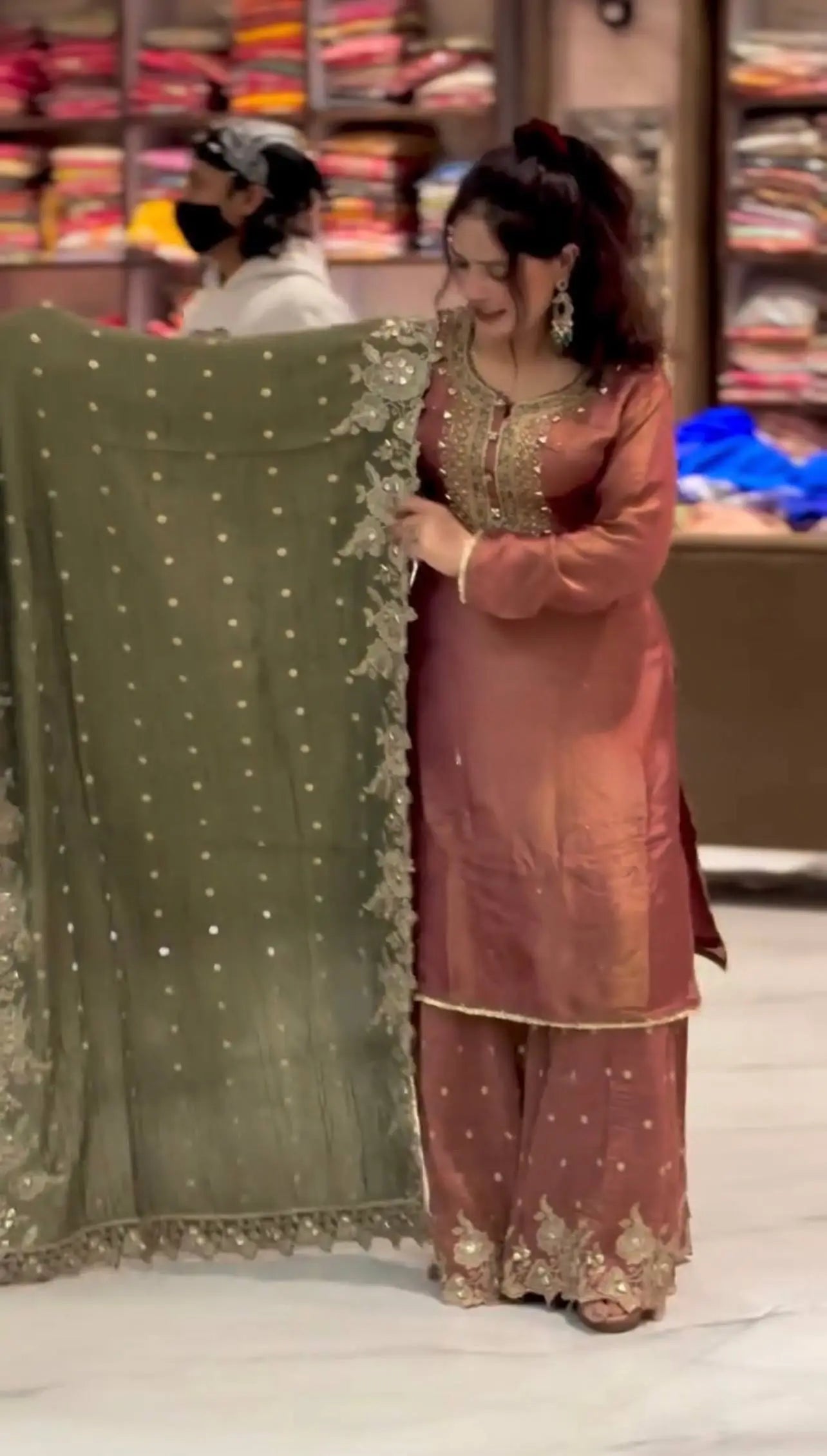 Elegant Fendy Silk Sharara Set for Festive and Wedding Wear