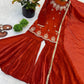 Elegant Fendy Silk Sharara Suit with Zarkan Work for Festive and Wedding Wear