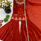 Elegant Fendy Silk Sharara Suit with Zarkan Work for Festive and Wedding Wear