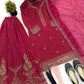 Elegant Festive Embroidered Crepe Silk Sharara Set for Wedding and Celebration Wear