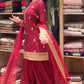 Elegant Festive Embroidered Crepe Silk Sharara Set for Wedding and Celebration Wear