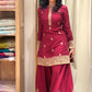 Elegant Festive Embroidered Crepe Silk Sharara Set for Wedding and Celebration Wear