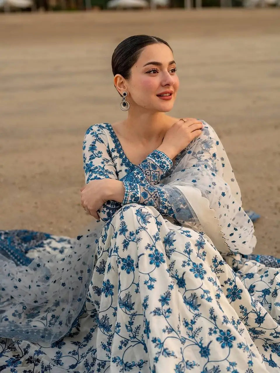 Elegant Floral Georgette Anarkali Set for Festive and Day Occasion Wear