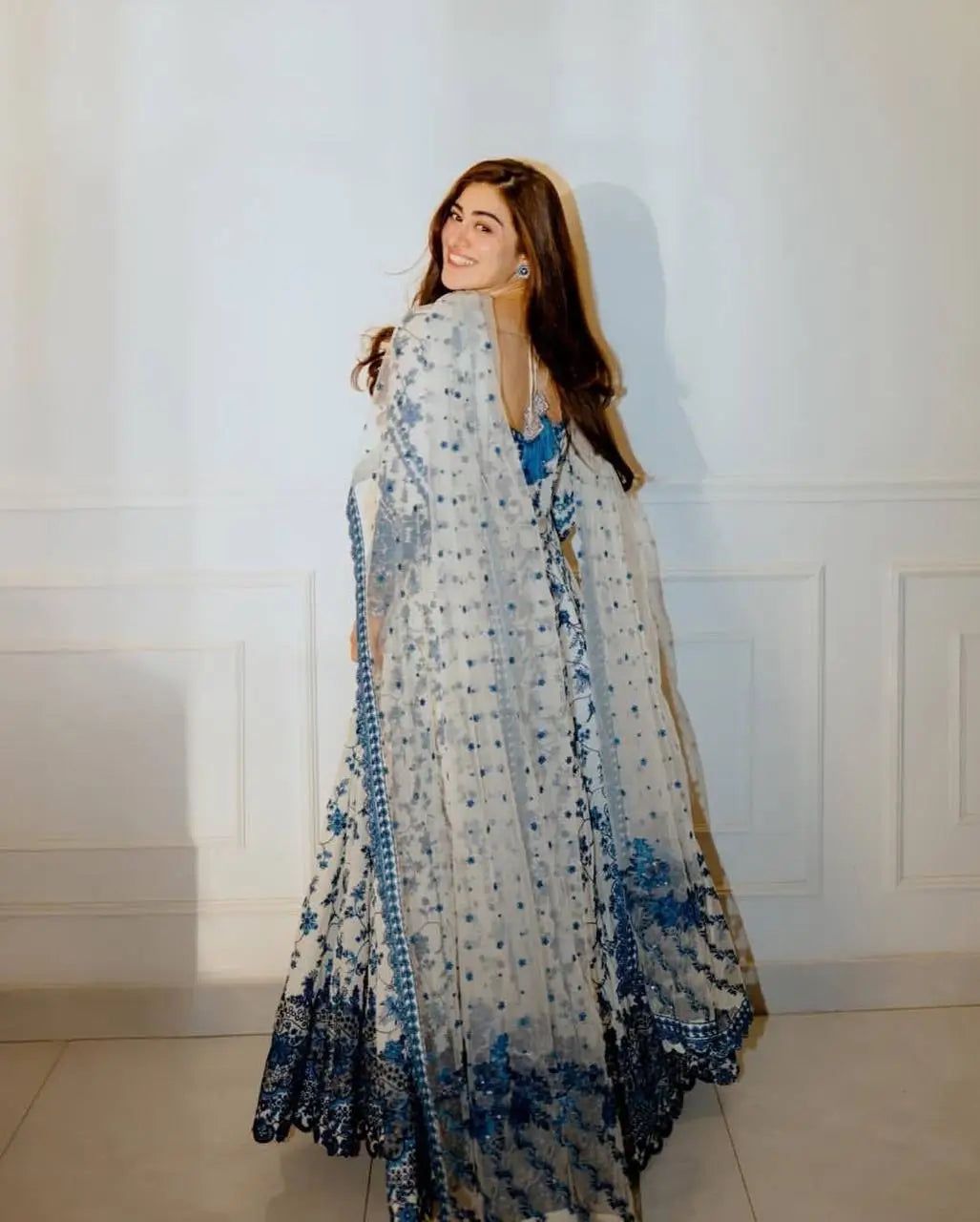 Elegant Floral Georgette Anarkali Set for Festive and Day Occasion Wear