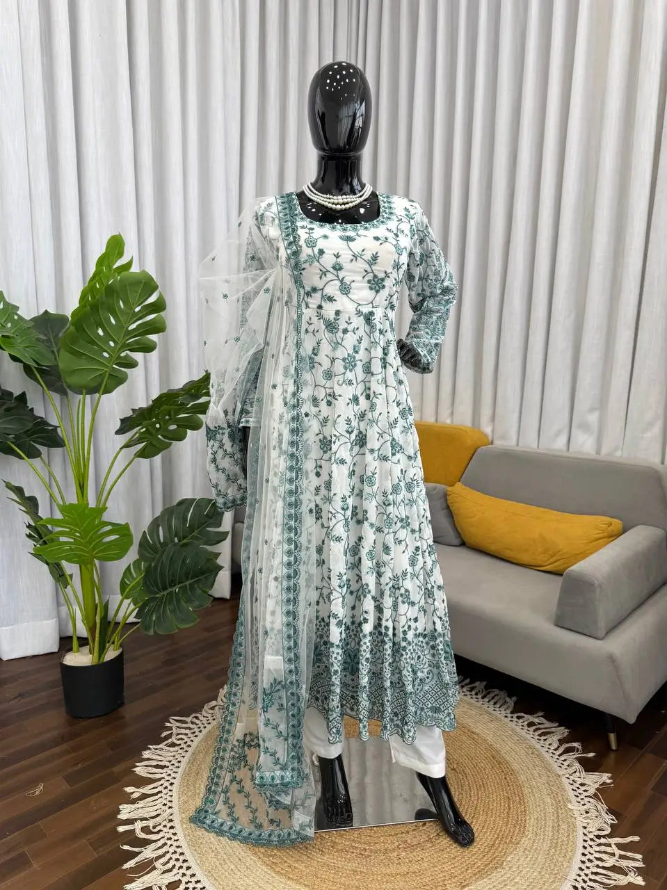 Elegant Floral Georgette Anarkali Set for Festive and Day Occasion Wear