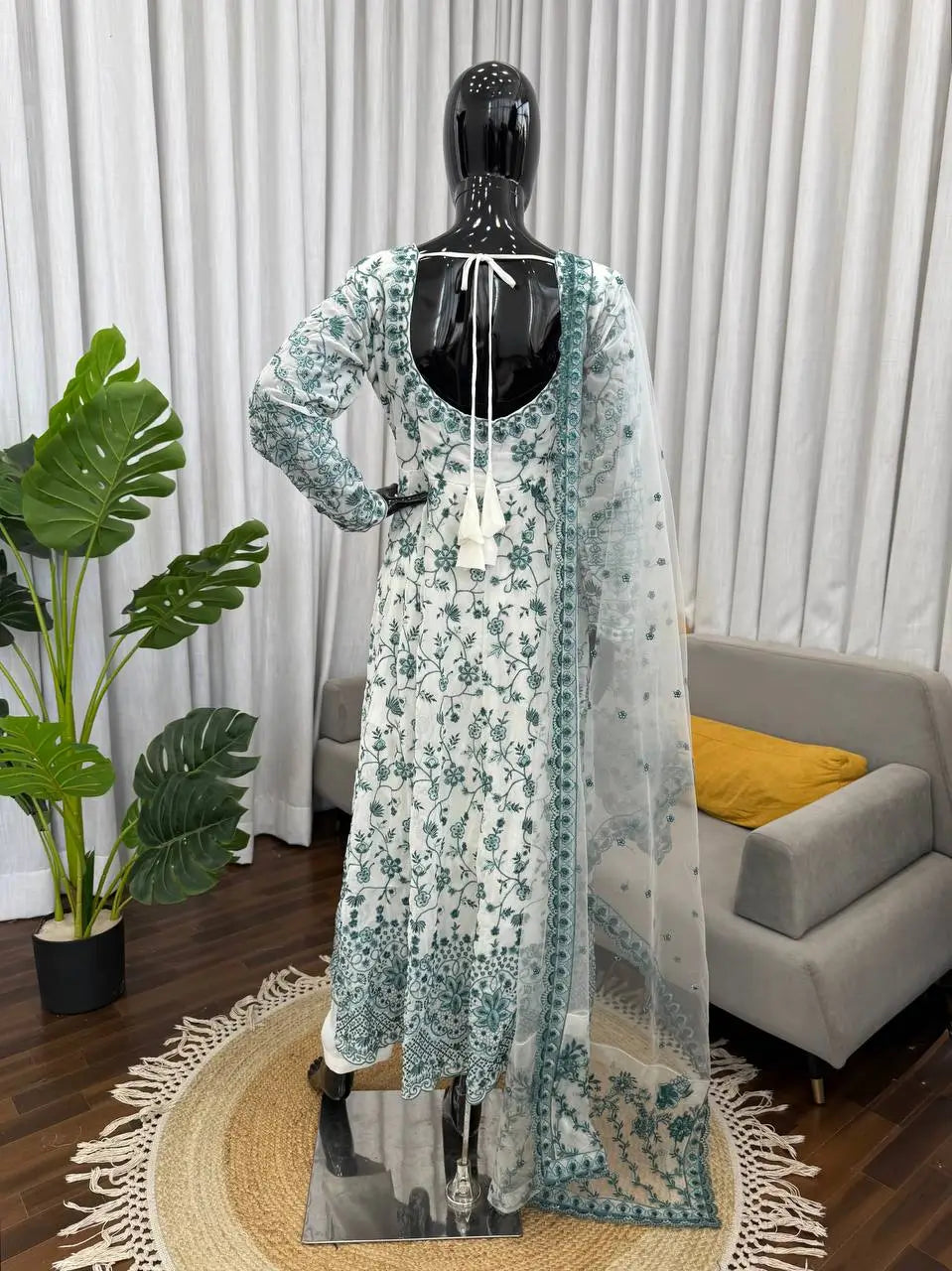 Elegant Floral Georgette Anarkali Set for Festive and Day Occasion Wear