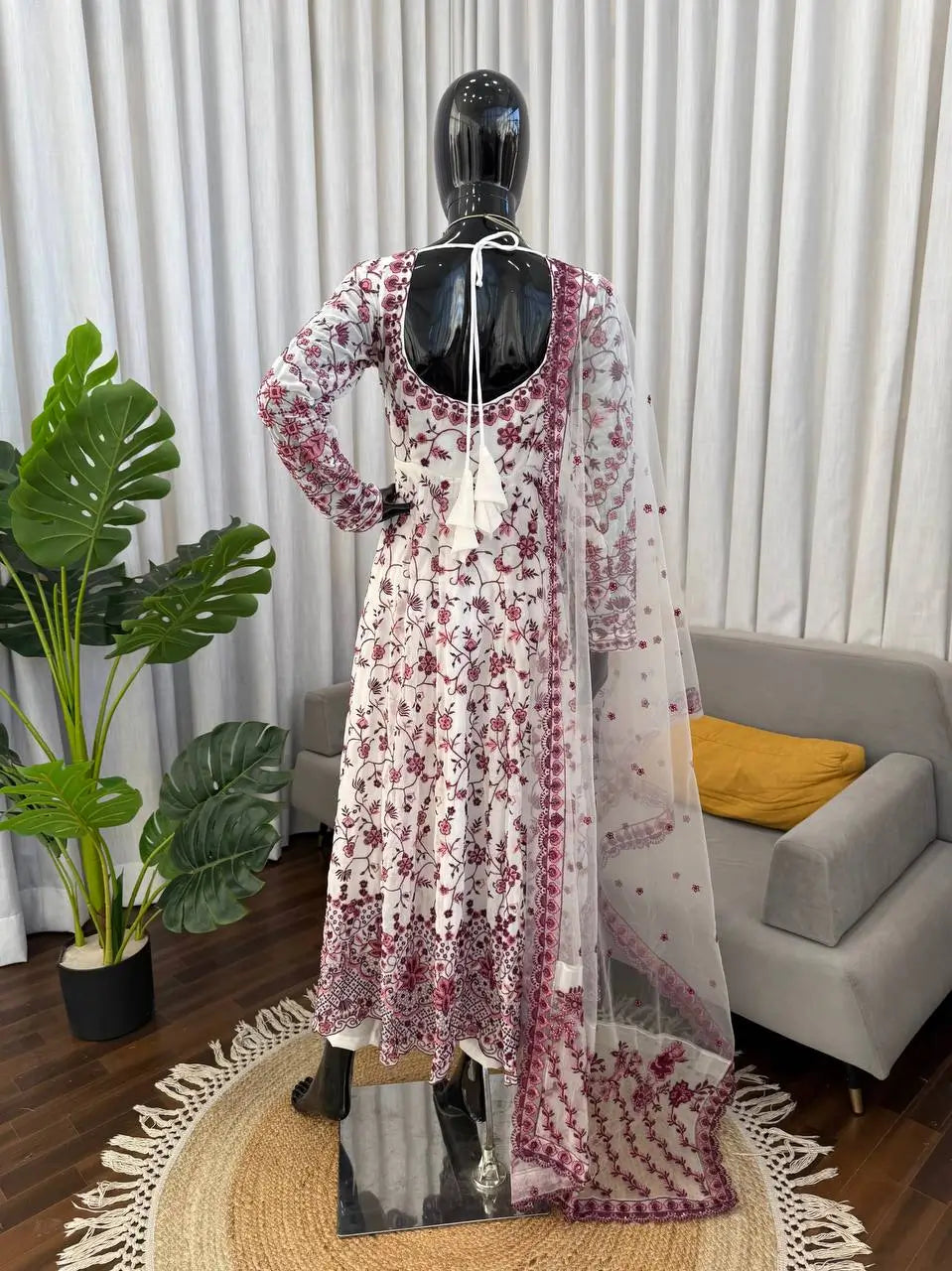 Elegant Floral Georgette Anarkali Set for Festive and Day Occasion Wear