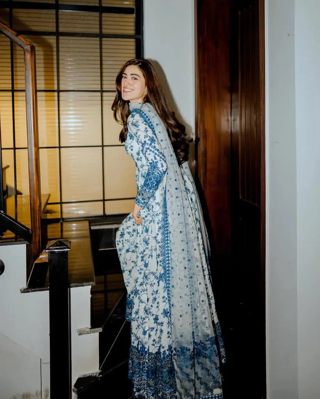 Elegant Floral Georgette Anarkali Set for Festive and Day Occasion Wear