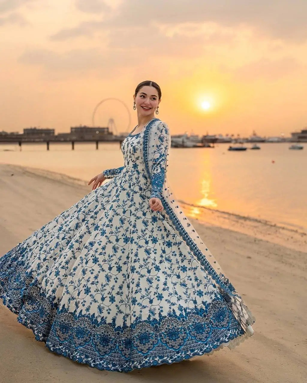 Elegant Floral Georgette Anarkali Set for Festive and Day Occasion Wear