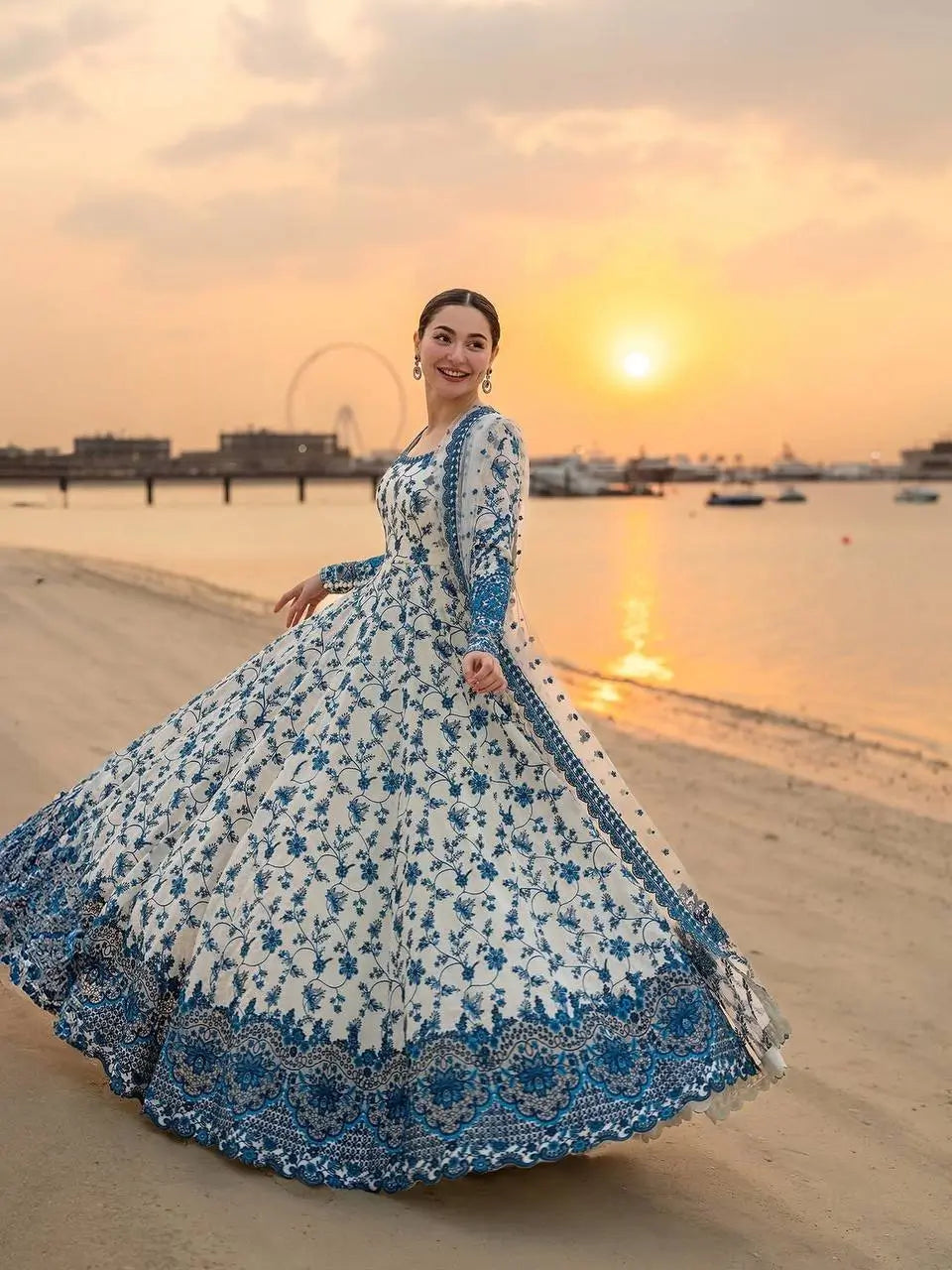 Elegant Floral Georgette Anarkali Set for Festive and Day Occasion Wear