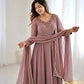 Elegant Fox Georgette Anarkali Gown Set for Party and Festive Wear