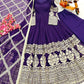 Elegant Fox Georgette Gown Set with Embroidery Sequins Work | Pant & Dupatta | Fully Stitched