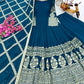 Elegant Fox Georgette Gown Set with Embroidery Sequins Work | Pant & Dupatta | Fully Stitched