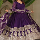 Elegant Fox Georgette Gown Set with Embroidery Sequins Work | Pant & Dupatta | Fully Stitched
