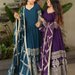 Elegant Fox Georgette Gown Set with Embroidery Sequins Work | Pant & Dupatta | Fully Stitched