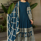 Elegant Fox Georgette Gown Set with Embroidery Sequins Work | Pant & Dupatta | Fully Stitched