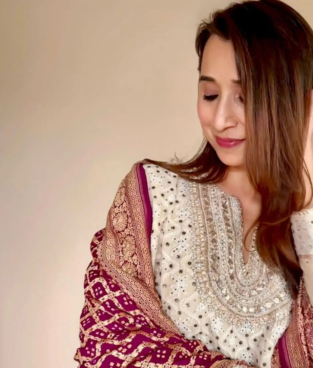 Elegant Fox Georgette Palazzo Suit with Silk Dupatta – Party & Festive Wear