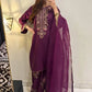 Elegant French Crepe Farshi Suit Set for Festive and Occasion Wear