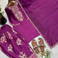 Elegant French Crepe Farshi Suit Set for Festive and Occasion Wear