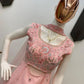 Elegant Georgette Embroidered Top Plazzo Set with Butterfly Net Dupatta