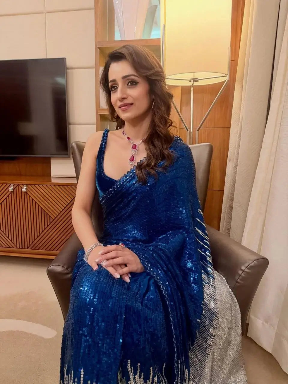 Elegant Georgette Sequin Saree for Party and Occasion Wear
