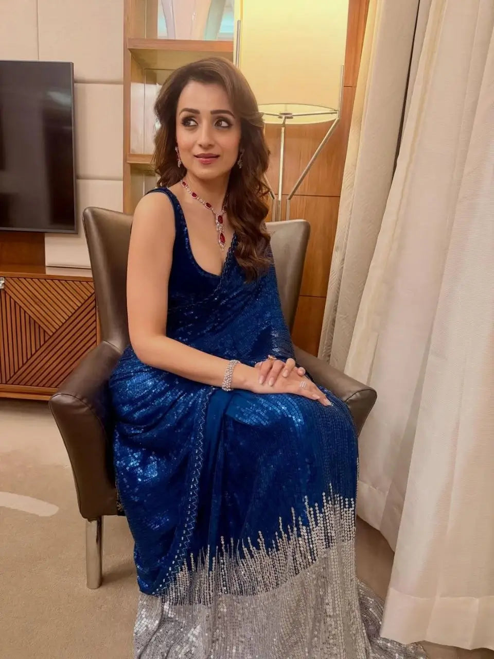 Elegant Georgette Sequin Saree for Party and Occasion Wear