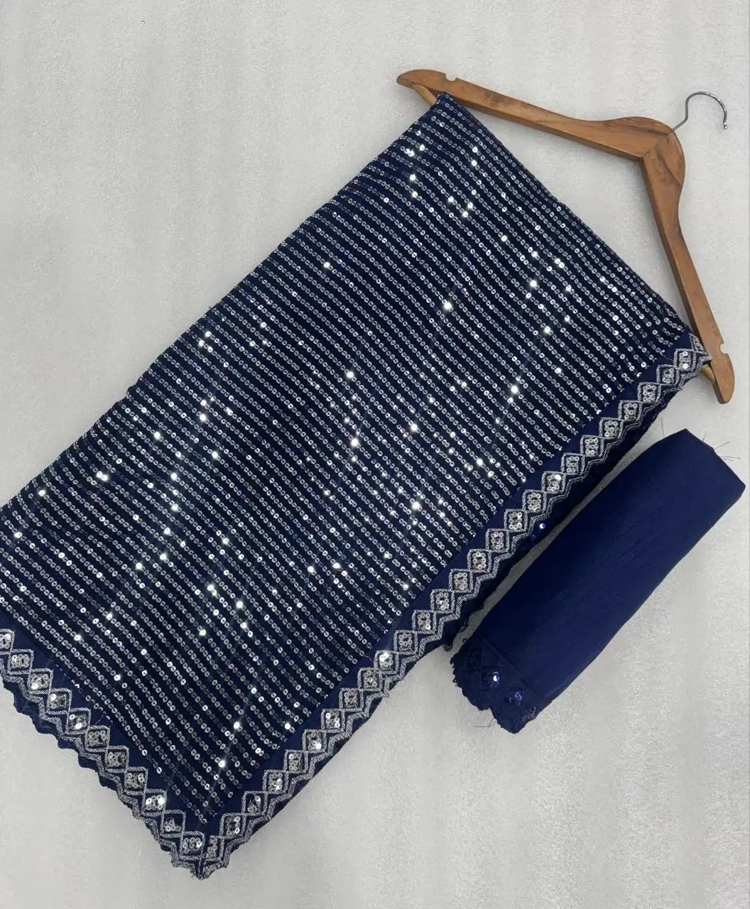 Elegant Georgette Sequin Saree for Party and Occasion Wear