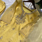 Elegant Gold Crunchy Mirror Work Suit Set for Festive and Traditional Wear
