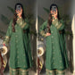 Elegant Green Embroidered Crepe Silk Suit Set for Festive and Party Wear