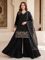 Elegant Hand Beaded Embroidered Palazzo Suit Set for Festive and Family Functions