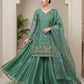 Elegant Hand Beaded Embroidered Palazzo Suit Set for Festive and Family Functions