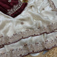 Elegant Handworked Space Silk Saree for Festive and Party Wear
