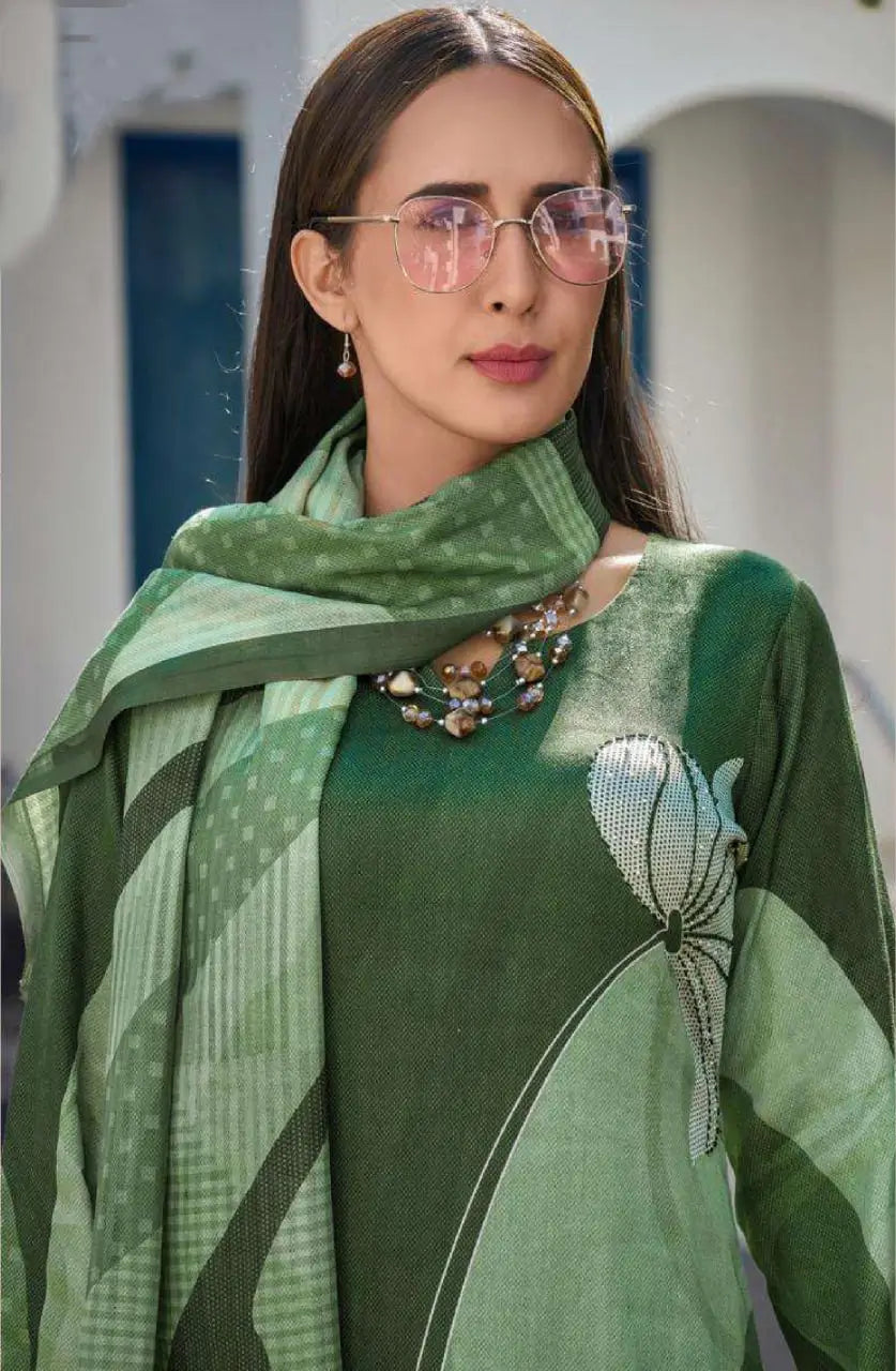 Elegant Heavy Poly Rayon Digital Print Kurti Set with Straight Pant & Mal Chanderi Dupatta