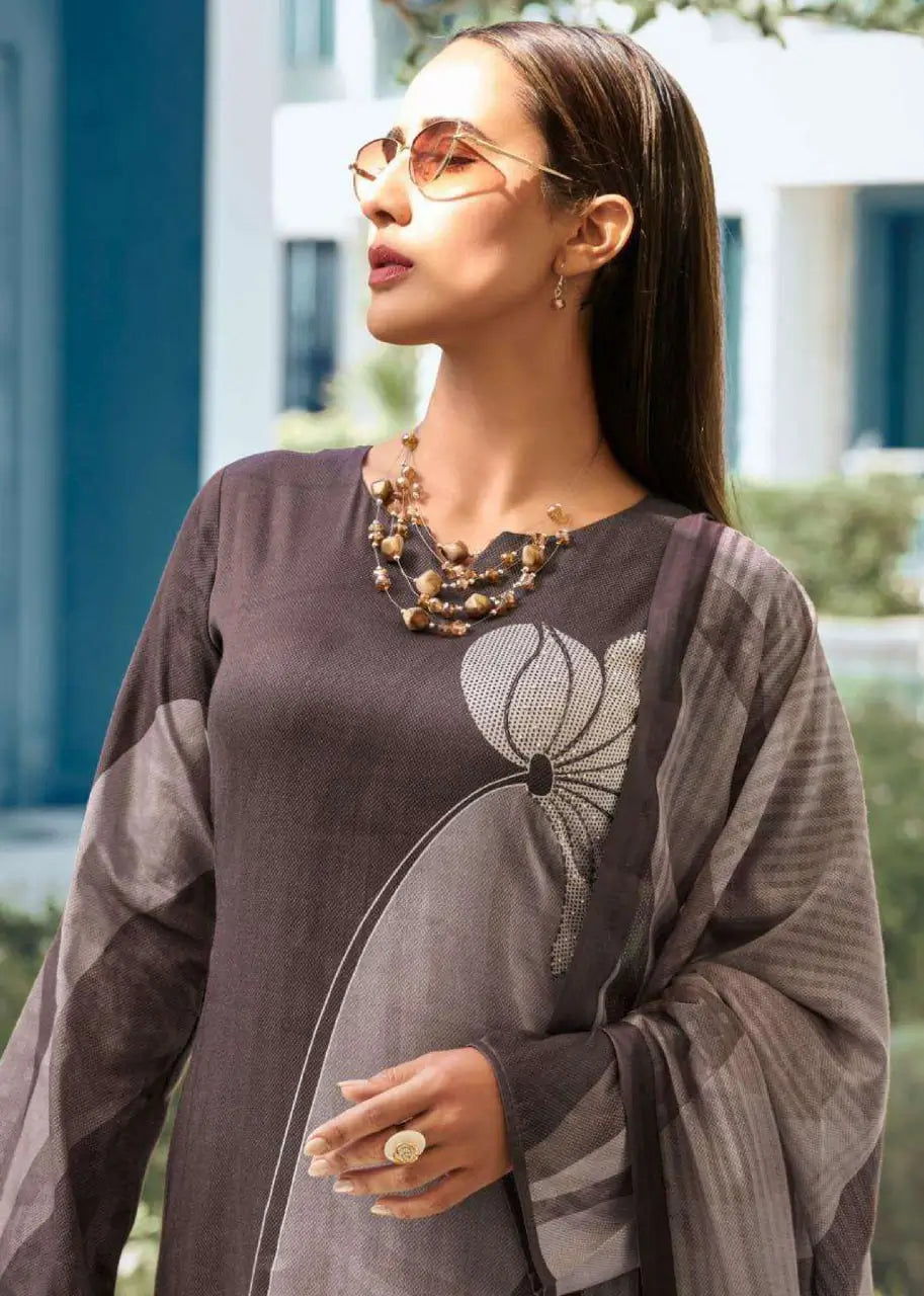 Elegant Heavy Poly Rayon Digital Print Kurti Set with Straight Pant & Mal Chanderi Dupatta
