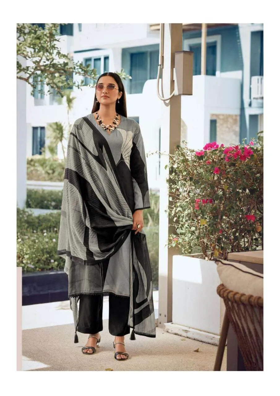 Elegant Heavy Poly Rayon Digital Print Kurti Set with Straight Pant & Mal Chanderi Dupatta