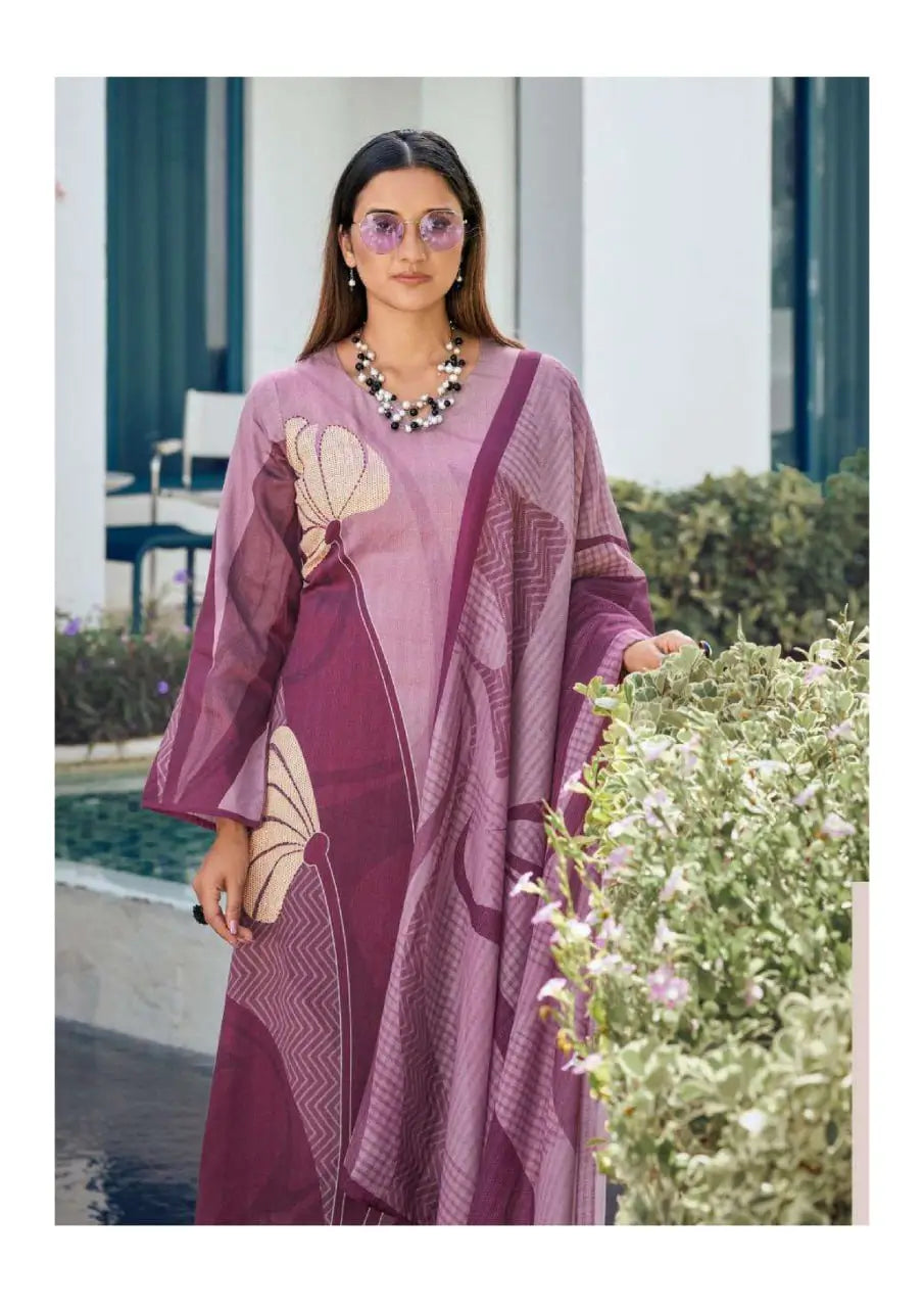 Elegant Heavy Poly Rayon Digital Print Kurti Set with Straight Pant & Mal Chanderi Dupatta