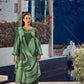 Elegant Heavy Poly Rayon Digital Print Kurti Set with Straight Pant & Mal Chanderi Dupatta
