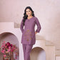 Elegant Heavy Rayon Embroidered Co-Ord Set – Stylish Two-Piece Outfit with Straight Pants