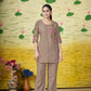 Elegant Heavy Rayon Embroidered Co-Ord Set – Stylish Two-Piece Outfit with Straight Pants