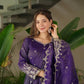 Elegant Heavy Shimmer Silk Gown with Dupatta – Embroidery Sequins Work, 3.5 Meter Flair, Fully Stitched
