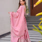 Elegant Heavy Shimmer Silk Gown with Dupatta – Embroidery Sequins Work, 3.5 Meter Flair, Fully Stitched
