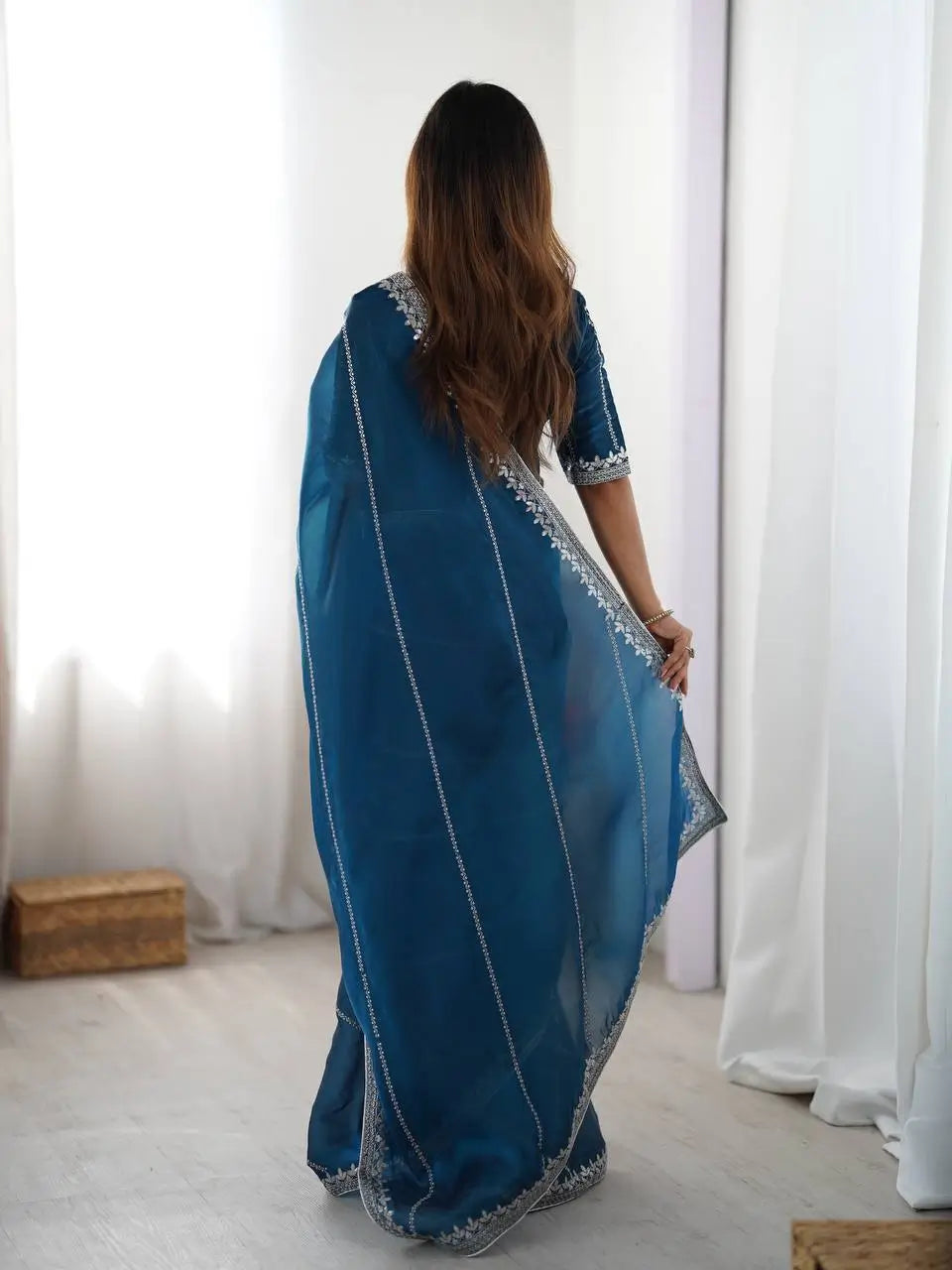 Elegant JMC Silk Saree for Festive, Party and Evening Occasions