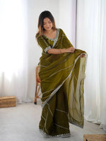 Elegant JMC Silk Saree for Festive, Party and Evening Occasions