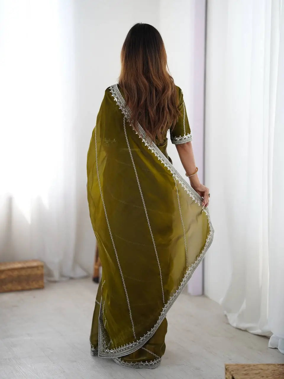 Elegant JMC Silk Saree for Festive, Party and Evening Occasions