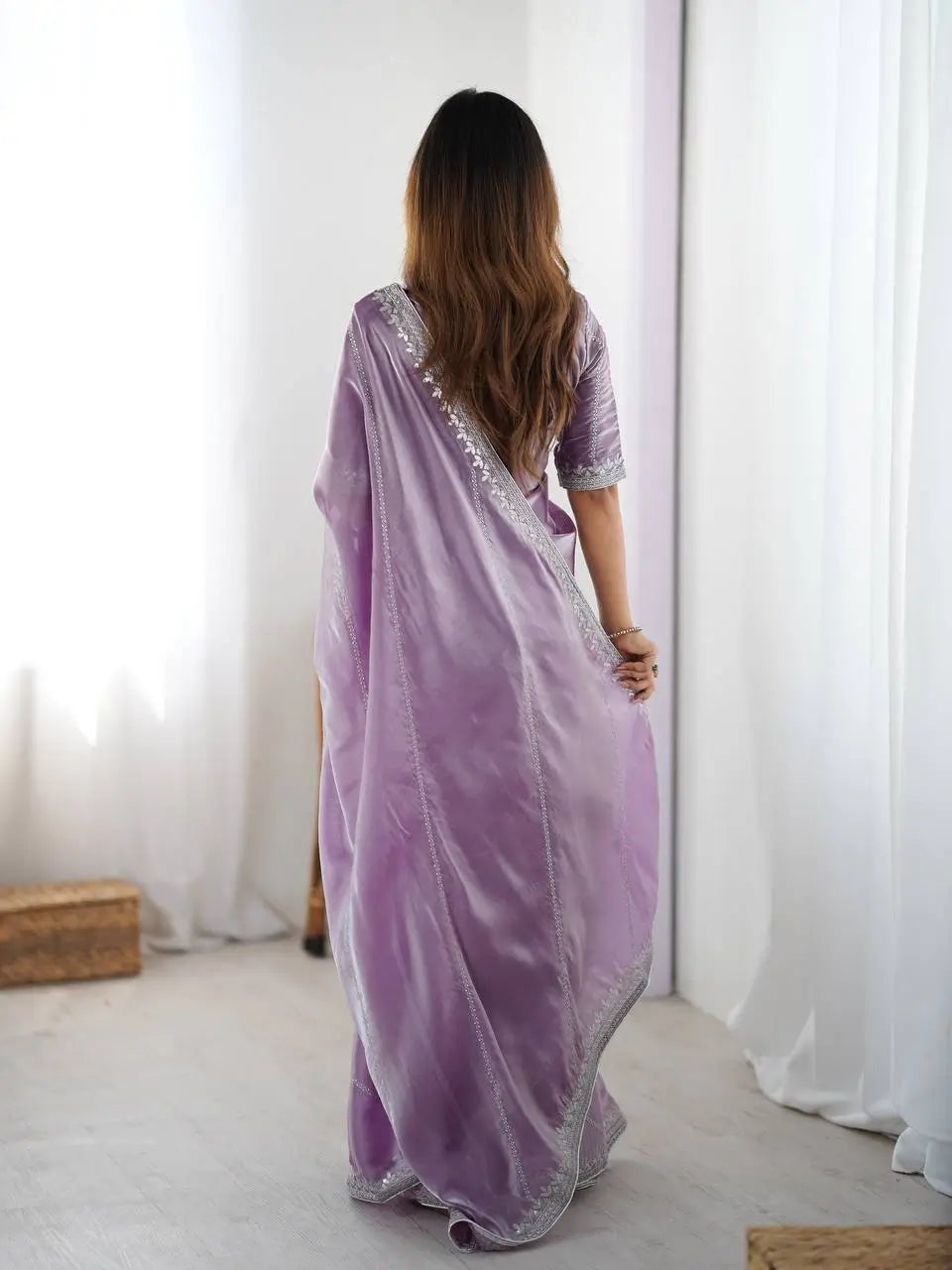 Elegant JMC Silk Saree for Festive, Party and Evening Occasions